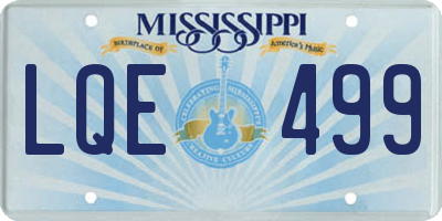 MS license plate LQE499