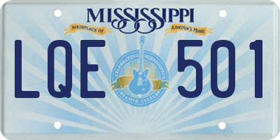 MS license plate LQE501
