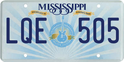 MS license plate LQE505