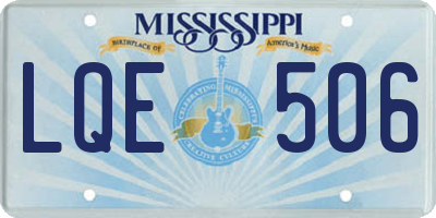 MS license plate LQE506