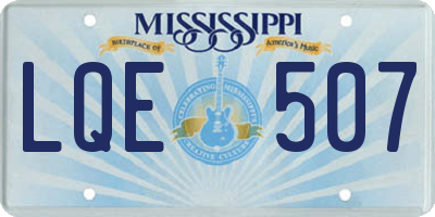 MS license plate LQE507