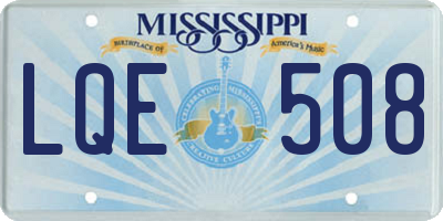 MS license plate LQE508