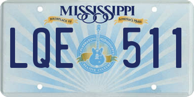 MS license plate LQE511
