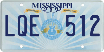 MS license plate LQE512