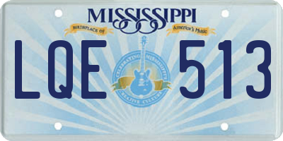 MS license plate LQE513