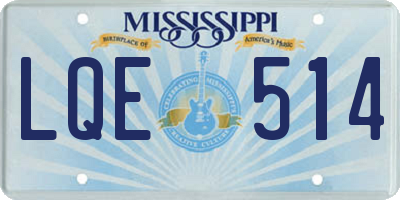 MS license plate LQE514