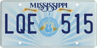 MS license plate LQE515