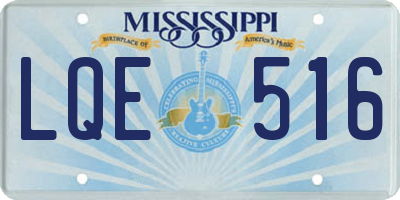 MS license plate LQE516
