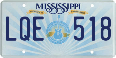 MS license plate LQE518
