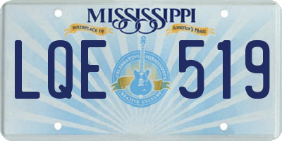 MS license plate LQE519