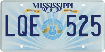 MS license plate LQE525