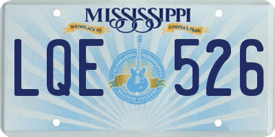 MS license plate LQE526