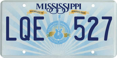 MS license plate LQE527