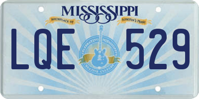 MS license plate LQE529