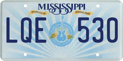 MS license plate LQE530