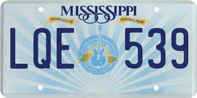 MS license plate LQE539
