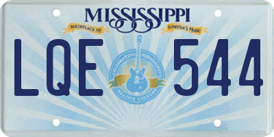 MS license plate LQE544