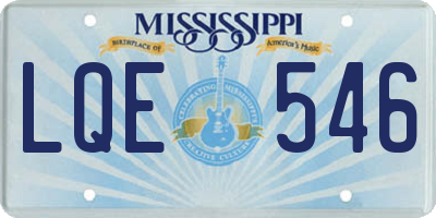 MS license plate LQE546