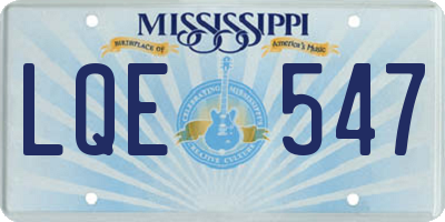 MS license plate LQE547