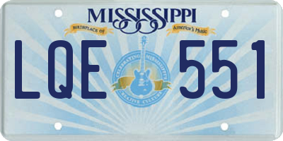 MS license plate LQE551
