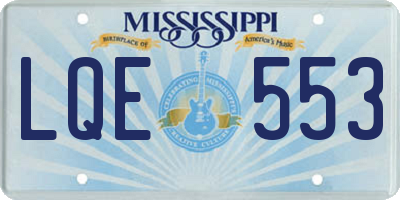 MS license plate LQE553