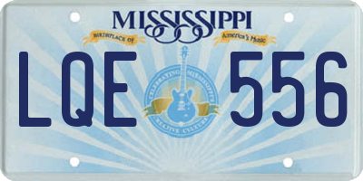 MS license plate LQE556