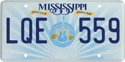 MS license plate LQE559