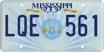 MS license plate LQE561