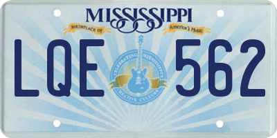 MS license plate LQE562