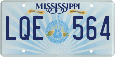 MS license plate LQE564