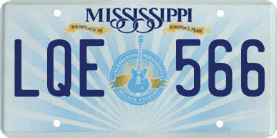 MS license plate LQE566