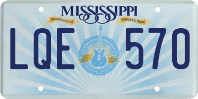 MS license plate LQE570