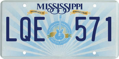 MS license plate LQE571