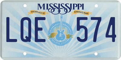 MS license plate LQE574