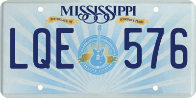 MS license plate LQE576