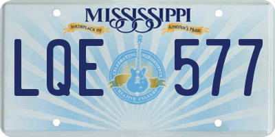 MS license plate LQE577