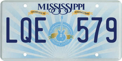 MS license plate LQE579