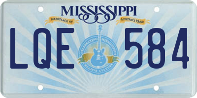 MS license plate LQE584