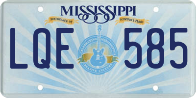 MS license plate LQE585