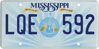 MS license plate LQE592