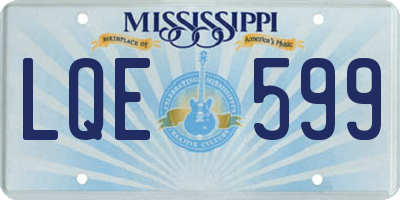 MS license plate LQE599