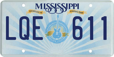MS license plate LQE611
