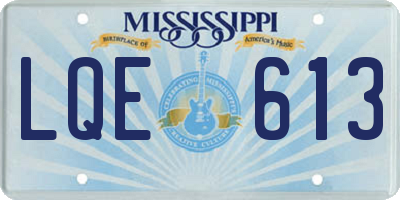 MS license plate LQE613