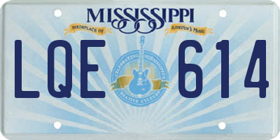 MS license plate LQE614