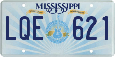 MS license plate LQE621
