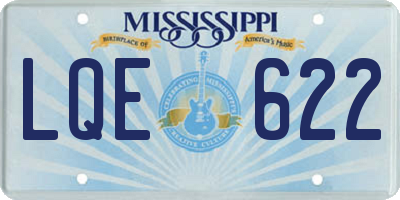 MS license plate LQE622