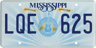 MS license plate LQE625