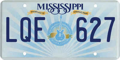 MS license plate LQE627