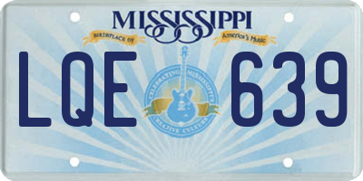 MS license plate LQE639