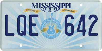 MS license plate LQE642